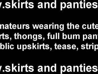 Skirt-wearing hotties in porn videos