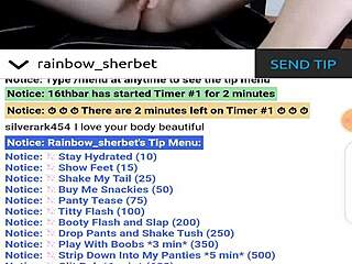 Nacktstrip-Show mit Sherbet Babe in Rainbow