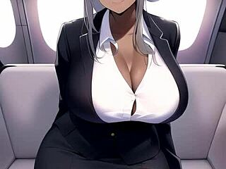 Flight attendants in Japanese Hentai