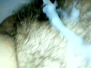 Amateur couple's homemade video in HD close-up of creampie