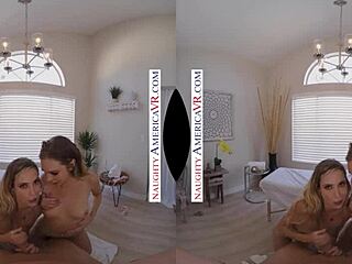 Assista Aiden Ashley e Tiffany Watson fazerem uma massagem sensual com seios grandes e corpos sem pelos