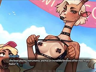 Szőrös hentai játék: Princess Miyu egy szemtelen bikiniversenyen versenyez más futanari résztvevőkkel