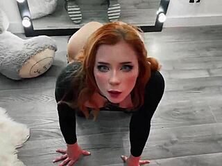Redhead Gothic girl sucks and rides big dick in doggystyle after rock concert