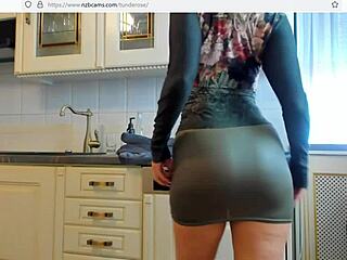 Stepmom's sexy clothes get ripped in the kitchen