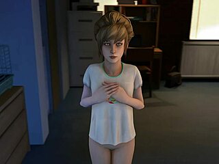少女が自慰行為を行い,射精するまで大きなチンポを吸うアニメのセックスビデオ