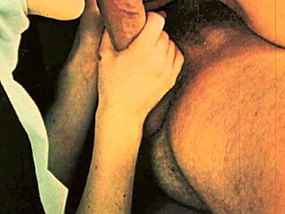 Retro blowjobs and fucking with a hairy pussy in a vintage porn video