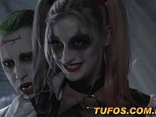 Harley Quinn takes on both Batman and the Joker to decide which side she's on