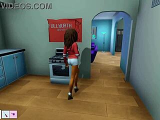 3D ヘンタイゲームは,家政工とその2人のガールフレンドをフィーチャーしています