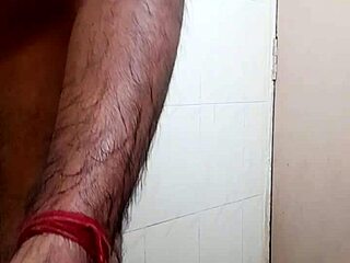 Mature Indian woman caught cheating in the bathroom