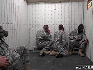 A group of gay men engage in military sex positions in this XXX porn video