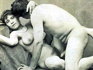 Ретро свирка и зряла путка във викторианско еротично видео