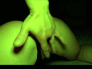 Intense fingering and blowjob in the dark