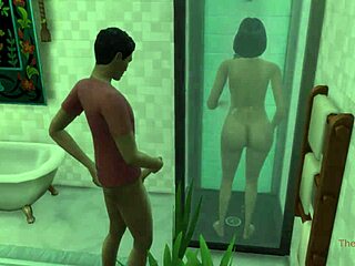 Hint üvey oğlu üveY annesini banyo yaparken keşfediyor ve onunla duşta yoğun seks yapıyor