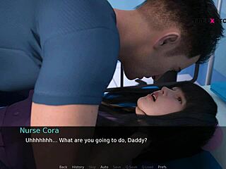 Медсестра Кора соблазняет Джона в 3D-анимации в больнице