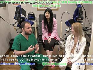 A doutora Tampa e a enfermeira Stacy Shepard fazem um humilhante exame de ginecologia em Alexandria Wu como parte de sua entrada física na universidade