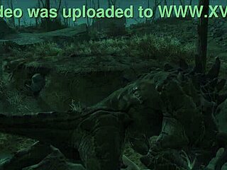 Escena de sexo animado con un monstruo de Fallout 4