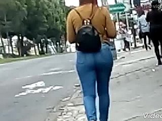 Beautiful Latina's Round and Curvy Ass on the Street