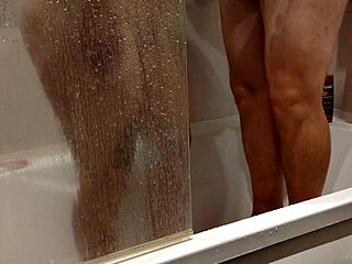 Steamy shower session with hot babe and boyfriend